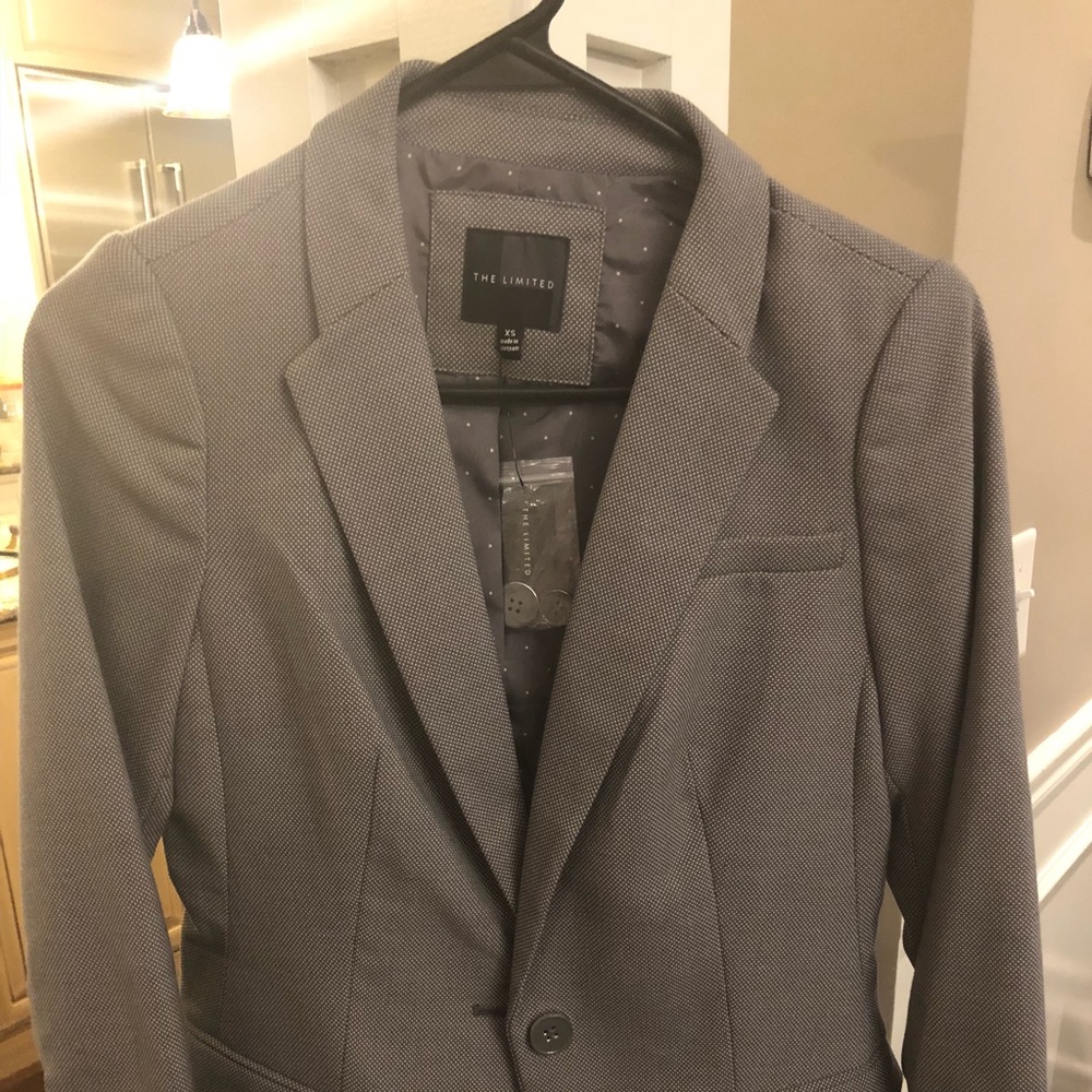 The Limited tweed grey blazer